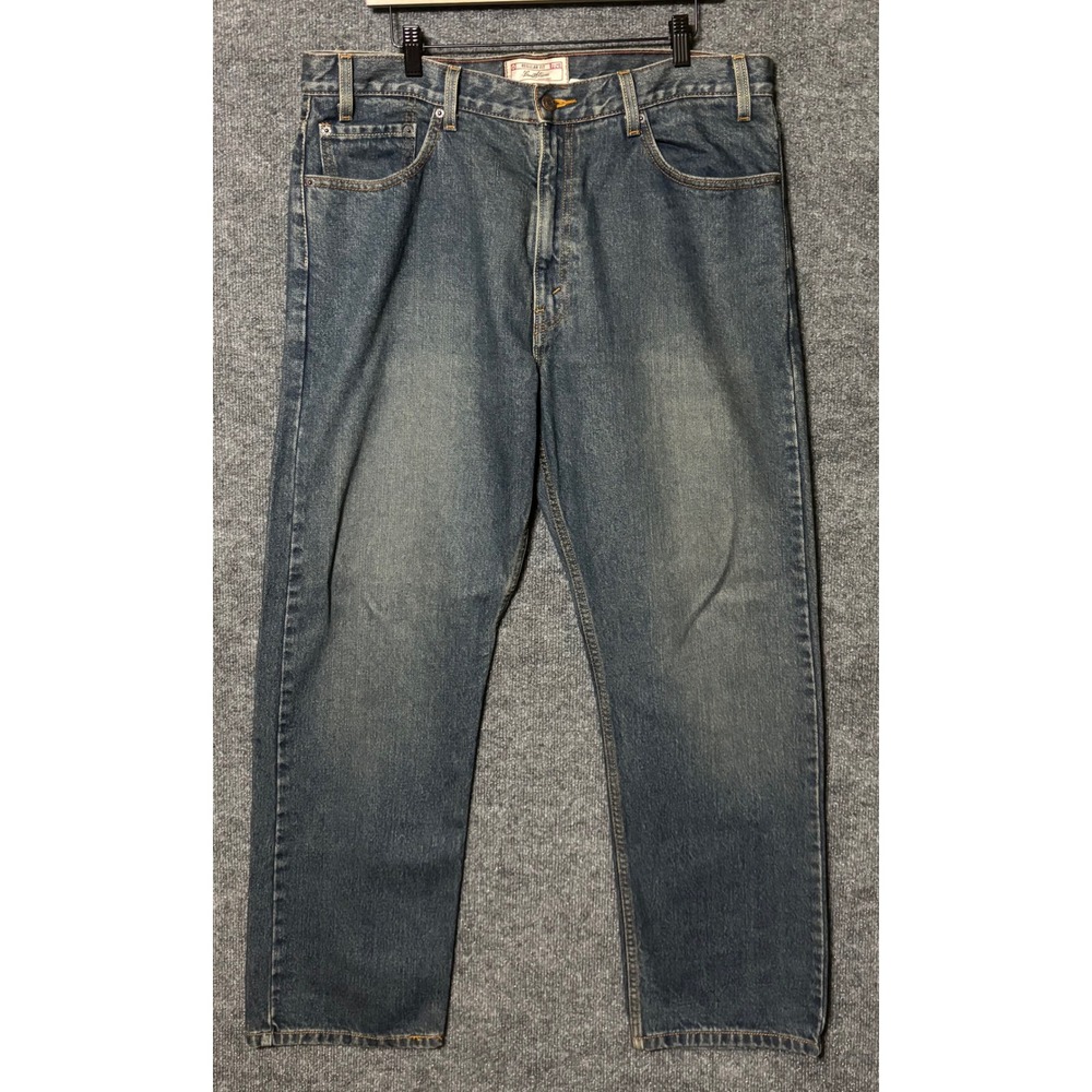 Levi Strauss Signature Men Regular Fit Blue Denim Jeans‎ W38 L30 Straight
